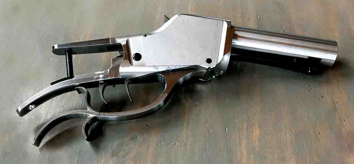 The Montana Vintage Arms Model 1885 single-shot action in double-set trigger configuration.
